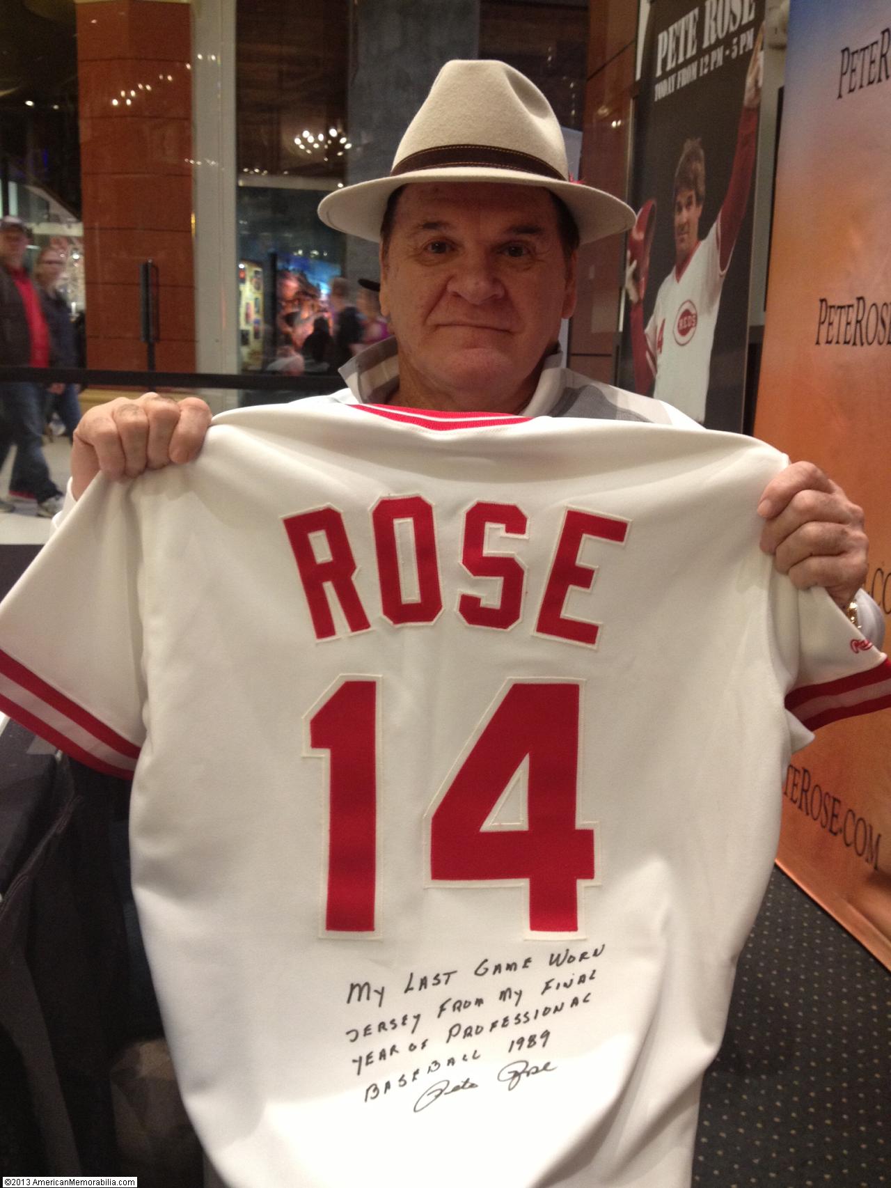 pete rose jersey signed